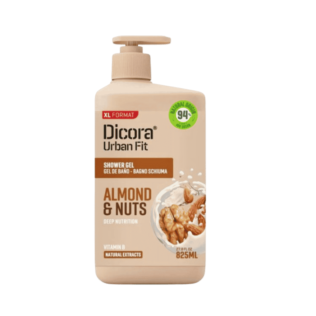 Dicora Nourishing Shower Gel Almond & Nuts - 825ml | ديكورا جل استحمام باللوز و المكسرات - 825 مل