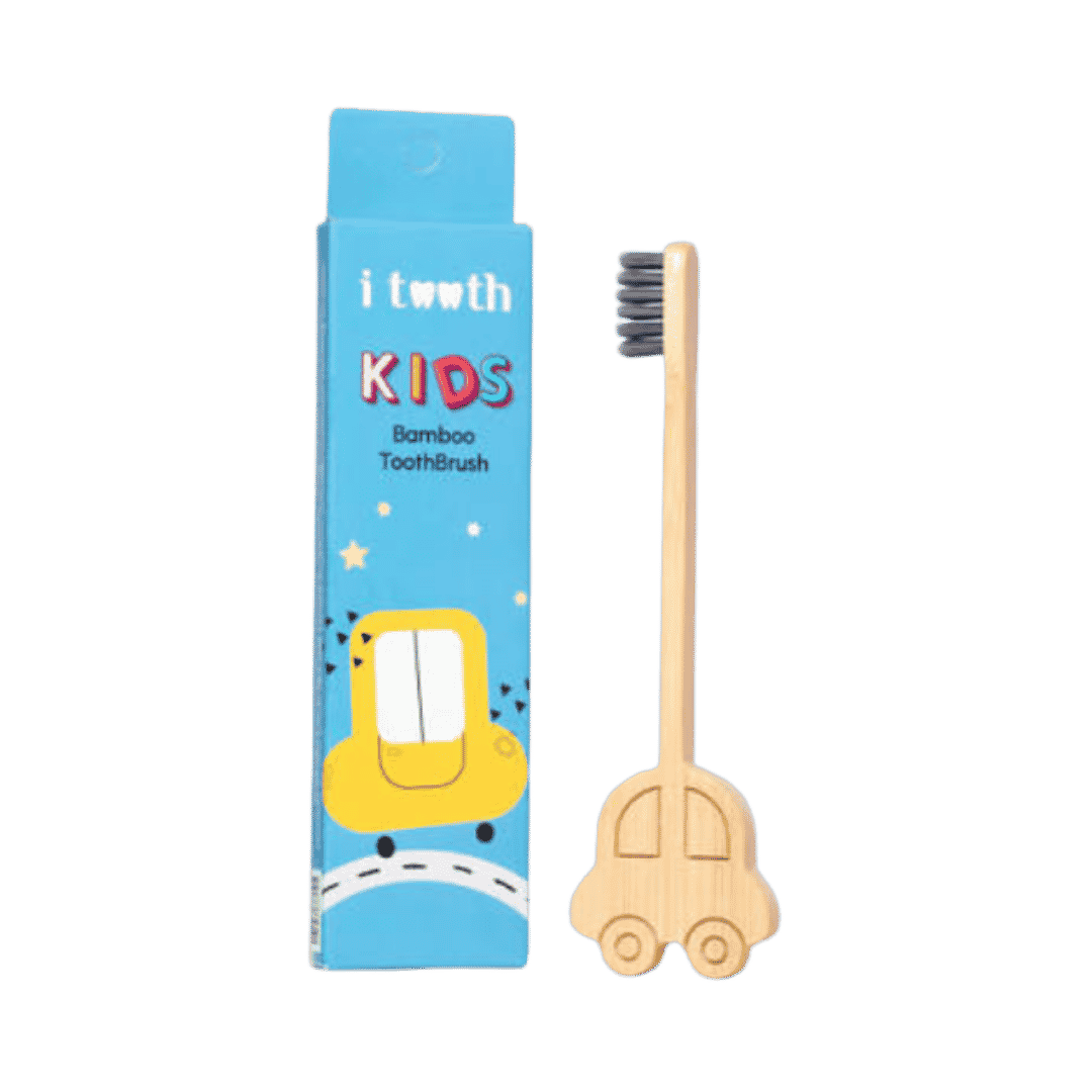 i tooth Kids Bamboo Toothbrush Blue | اي توث فرشاة أسنان للأطفال – أزرق