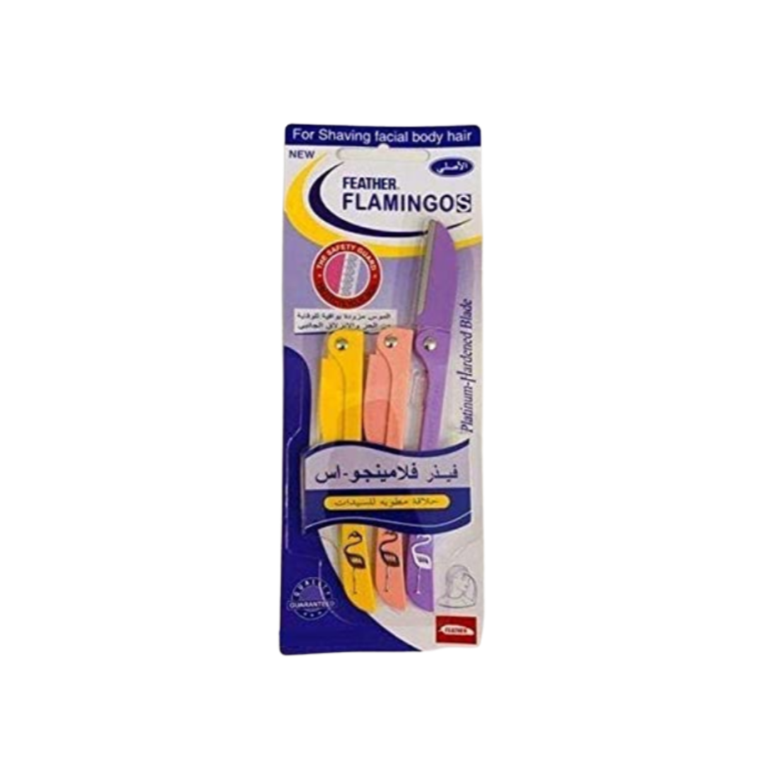 Feather Flamingos Razor - 3Pcs | فلامنجو شفرات حلاقة - 3 قطع