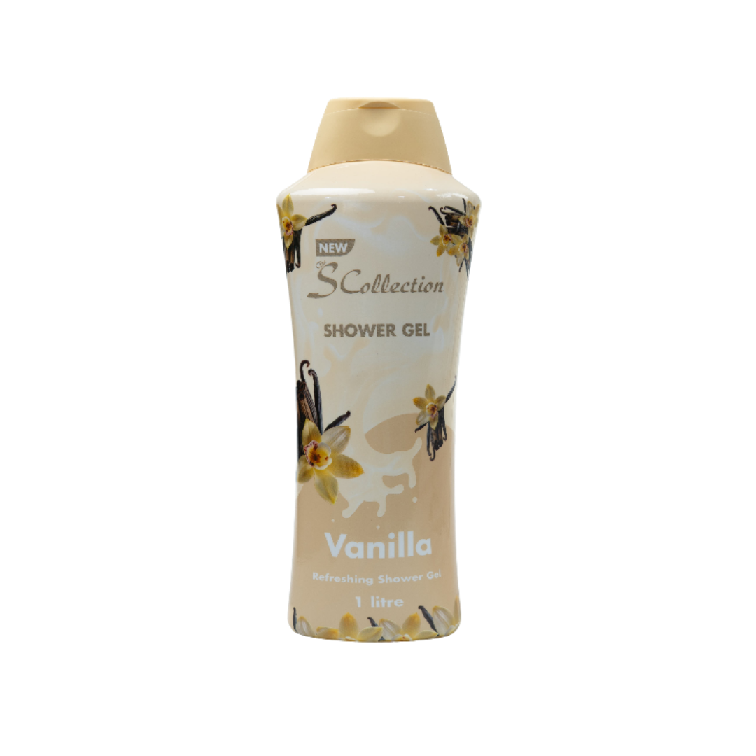 The S Collection Shower Gel Vanilla - 1000ml | ذا اس كولكشن جل استحمام برائحة الفانيليا - 1000 مل