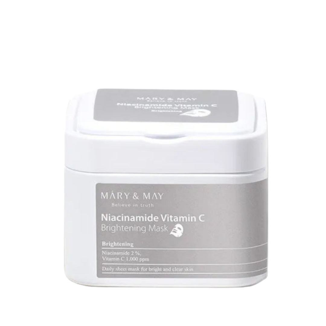 MARY & MAY Niacinamide Vitamin C Brightening Mask - 30pcs | ماري اند ماي قناع النياسيناميد و فيتامين سي للتفتيح - 30 قطعة
