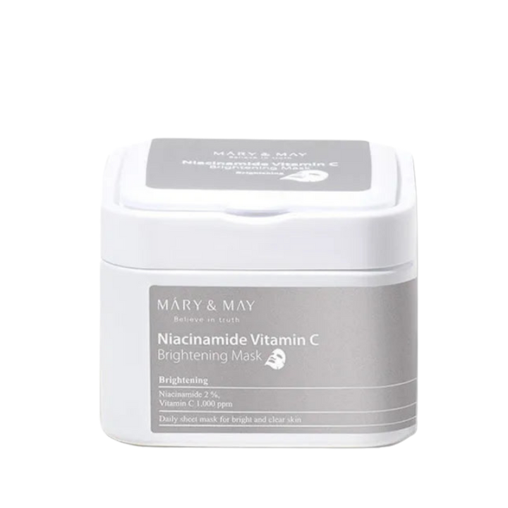 MARY & MAY Niacinamide Vitamin C Brightening Mask - 30pcs | ماري اند ماي قناع النياسيناميد و فيتامين سي للتفتيح - 30 قطعة