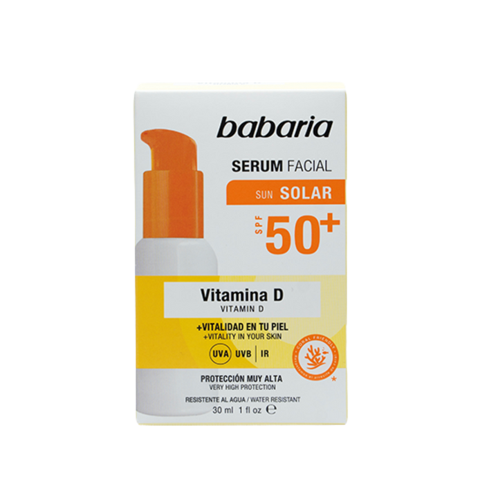 BABARIA Sun Solar Sérum Facial Vitamina D SPF 50+ - 30ml | باباريا سيروم واقي شمسي SPF 50+ - 30مل