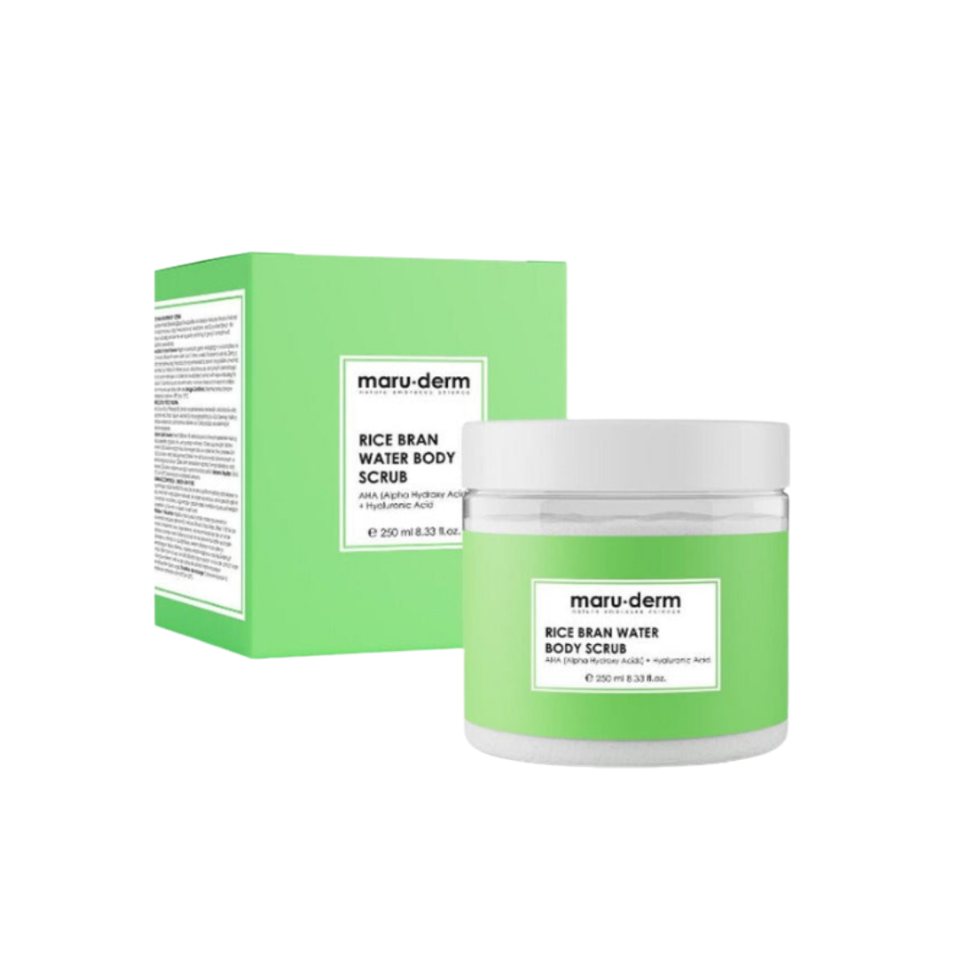 maru.derm Rice Bran Water Body Scrub - 250ml | مارو.ديرم مقشر للجسم بماء الأرز - 250 مل