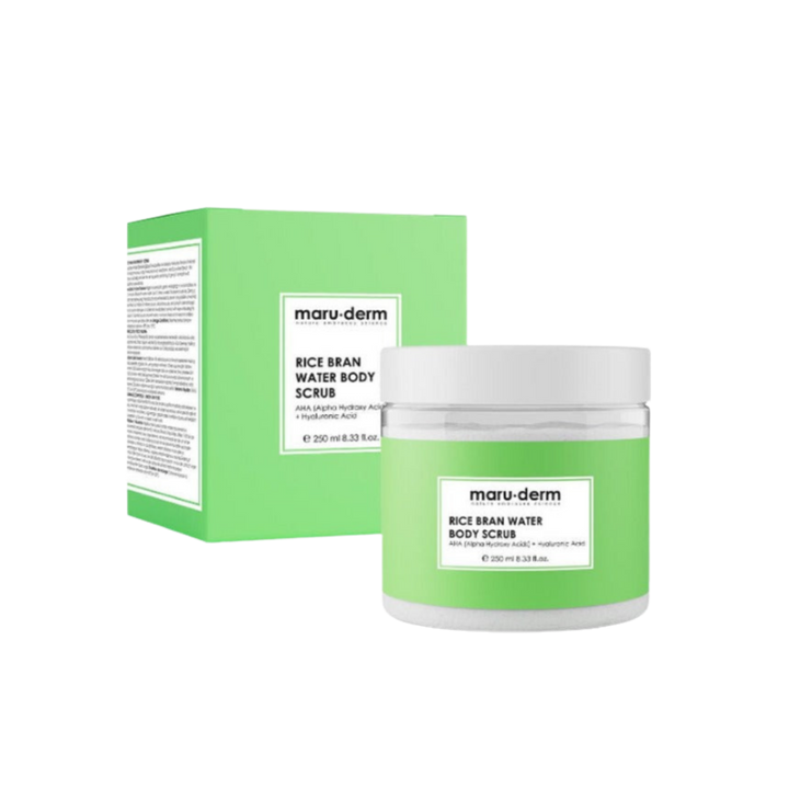 maru.derm Rice Bran Water Body Scrub - 250ml | مارو.ديرم مقشر للجسم بماء الأرز - 250 مل