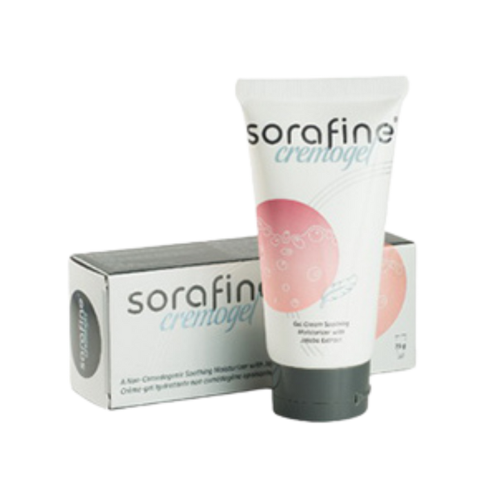 derma Pella Sorafine Cremogel Gel Cream Soothing Moisturizer With Jojoba Extract  - 75g | ديرما بيلا جل مرطب للبشرة الدهنية - 75 غرام