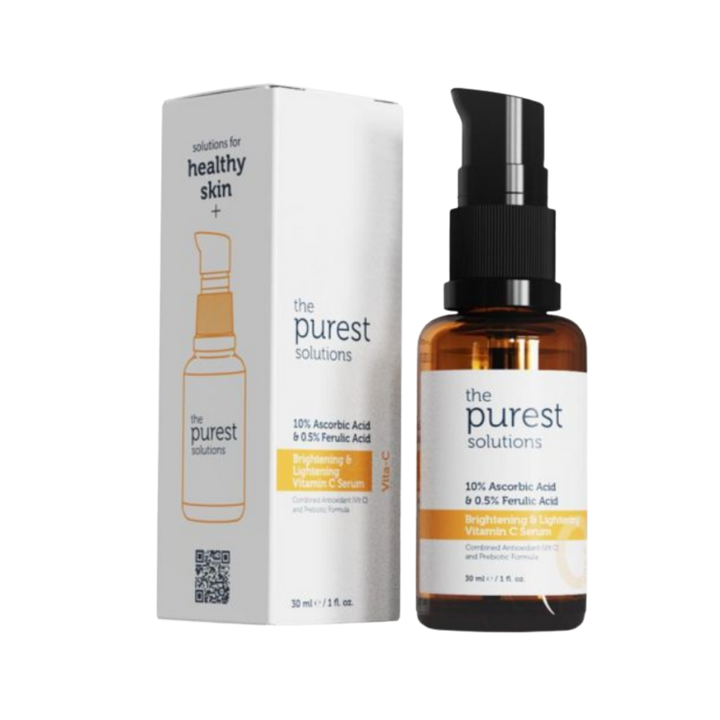 The Purest Solutions Brightening + Lightening Vitamin C Serum - 30ml |  ذا بيورست سيروم فيتامين سي - 30 مل