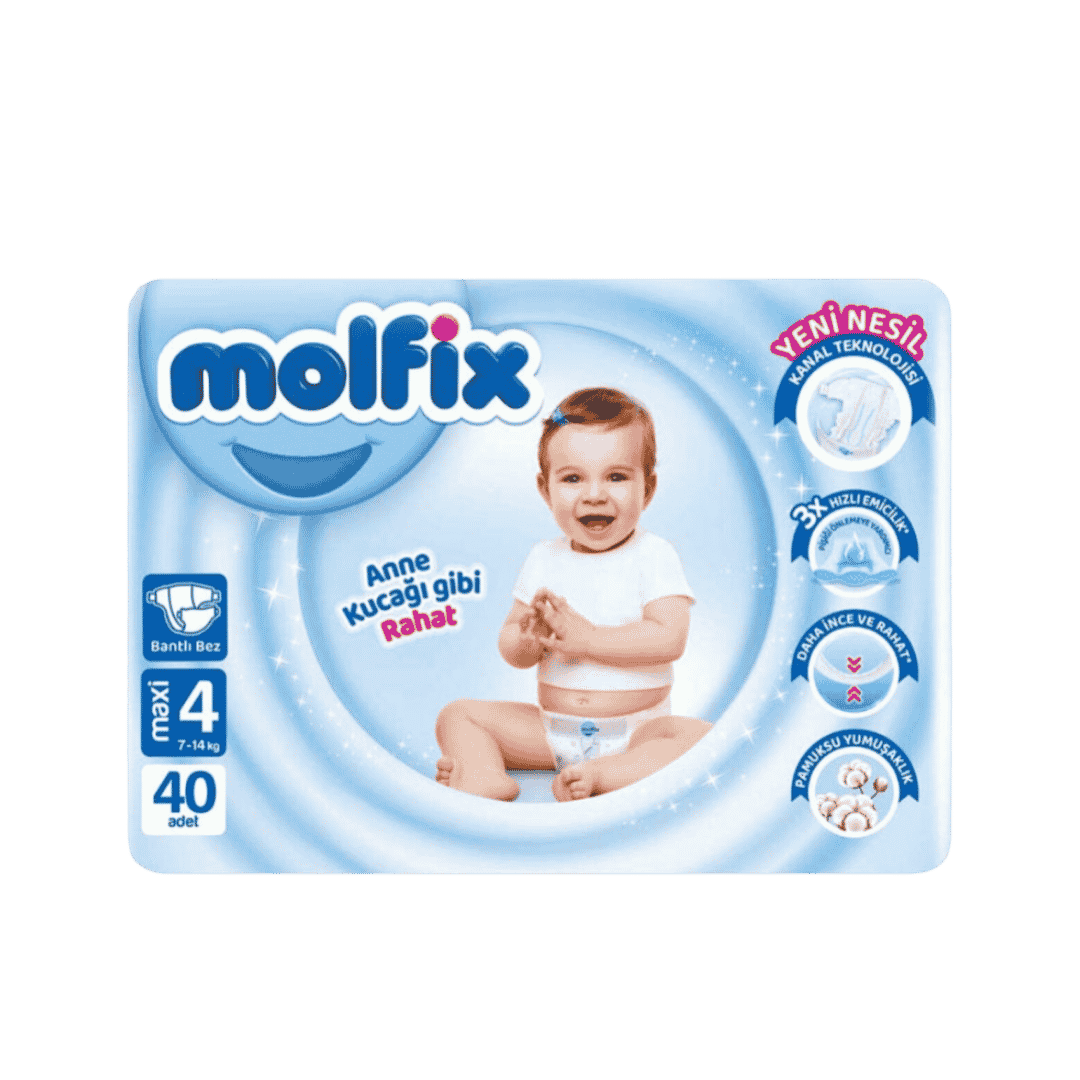 Molfix Comfy Like Mom Hug 40 Pcs | مولفيكس حفاضات للاطفال كومفي - 40 قطعة