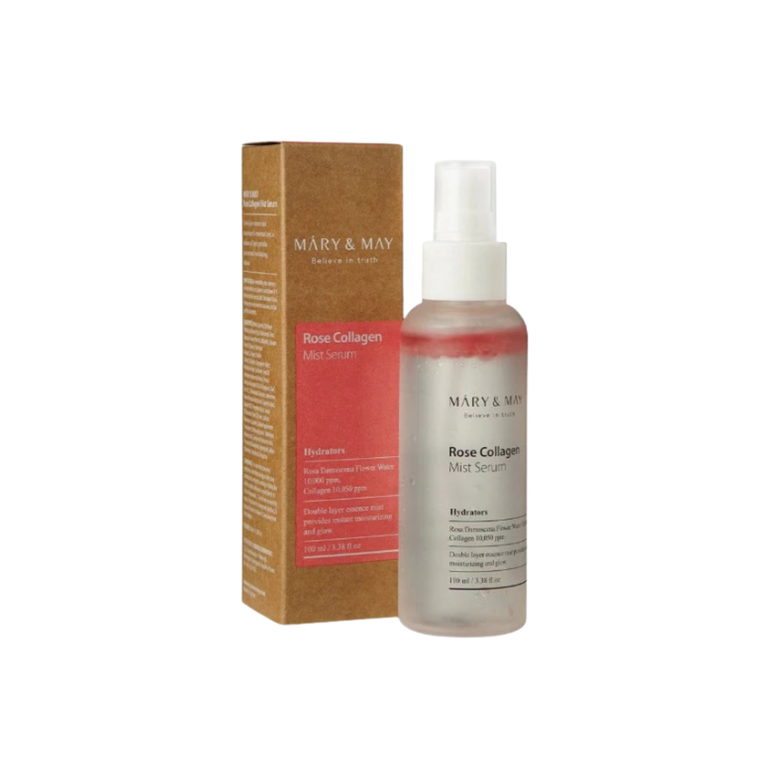 MARY & MAY Rose Collagen Mist Serum - 100ml | ماري اند ماي  سيروم بخاخ الكولاجين و الورد - 100 مل