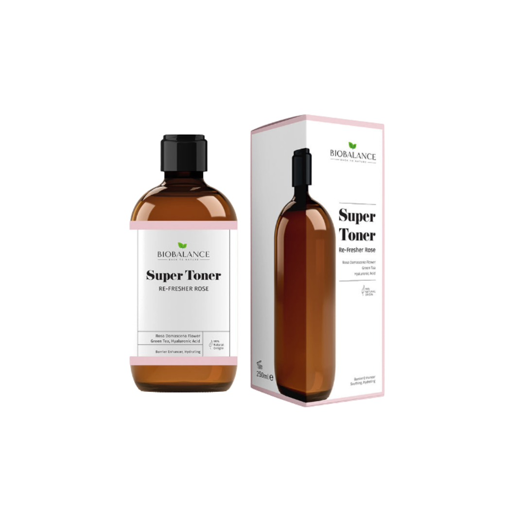 Bio Balance Re-Fresher Rose Super Toner  Moisturizing and Fortifying for All Skin Types - 250ml | بايو بالانس تونر بماء الورد  للبشرة الحساسة  - 250 مل