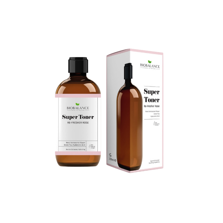 Bio Balance Re-Fresher Rose Super Toner  Moisturizing and Fortifying for All Skin Types - 250ml | بايو بالانس تونر بماء الورد  للبشرة الحساسة  - 250 مل