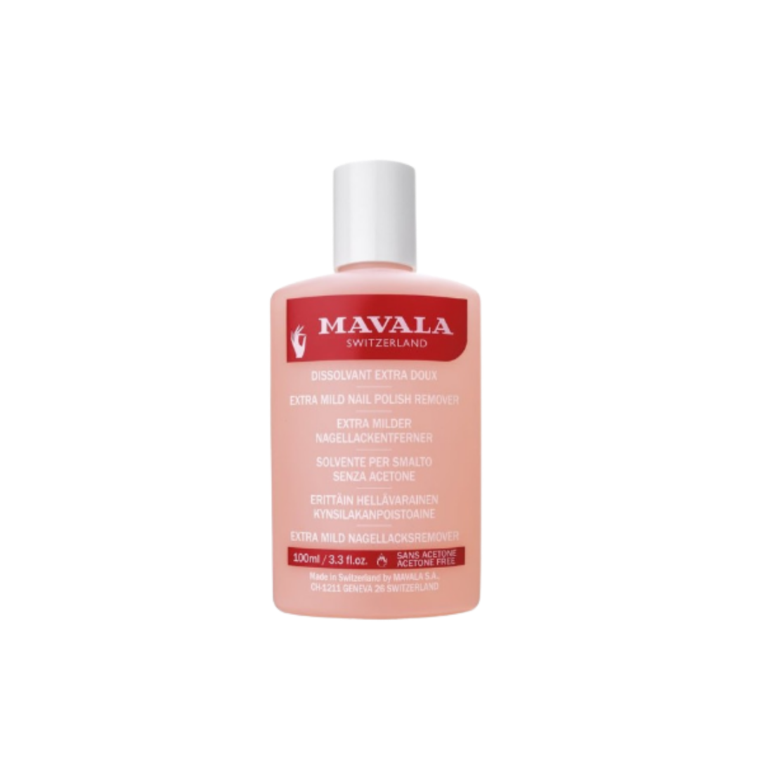 MAVALA EXTRA MILD NAIL POLISH REMOVER (Acetone-Free) - 100ml | مافالا مزيل صبغ الأظافر ( خالي من الأسيتون ) - 100 مل