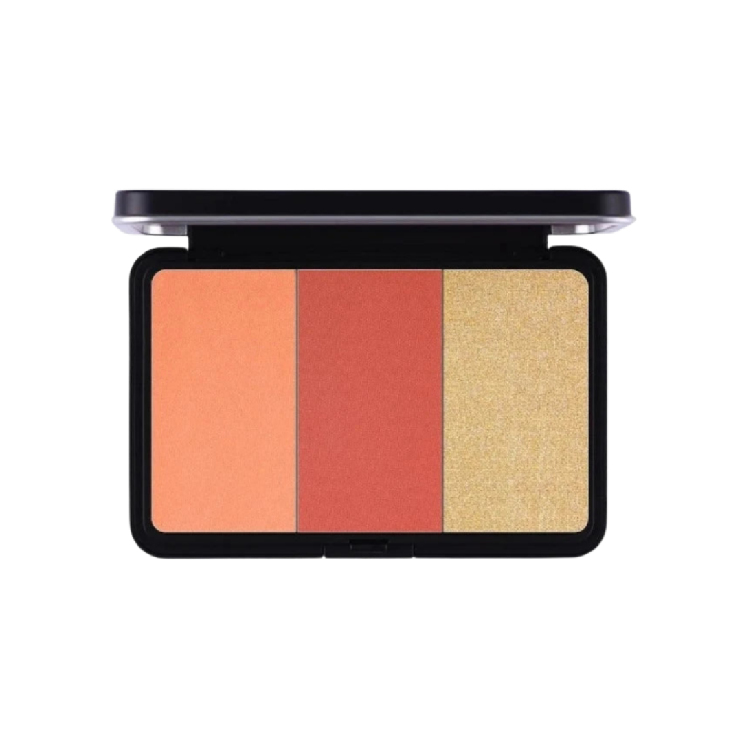 FOR EVER52 Glambo Contour Highlighter Blush Palette - 6gx3 | فوريفر52 باليت للخدود برونزر و هايلايتر و بلاش - 6 غرام