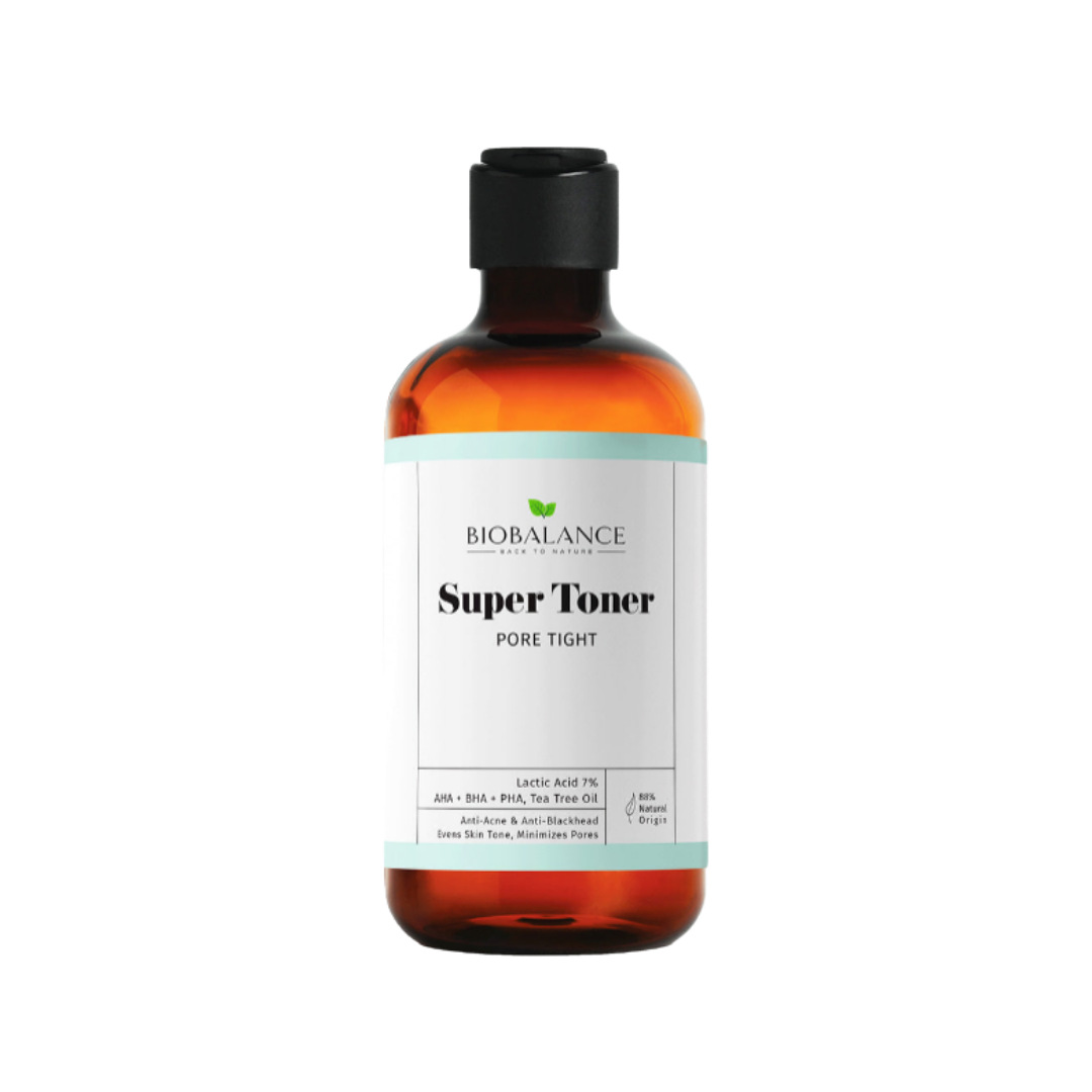 Bio Balance Super Toner Pore Tight  Anti-Acne and Uniform for Minimizing Pores Mixed-Oily Skin - 250 ml |  بايو بالانس تونر للبشرة الدهنية  مضاد لحب الشباب والمسام - 250 مل