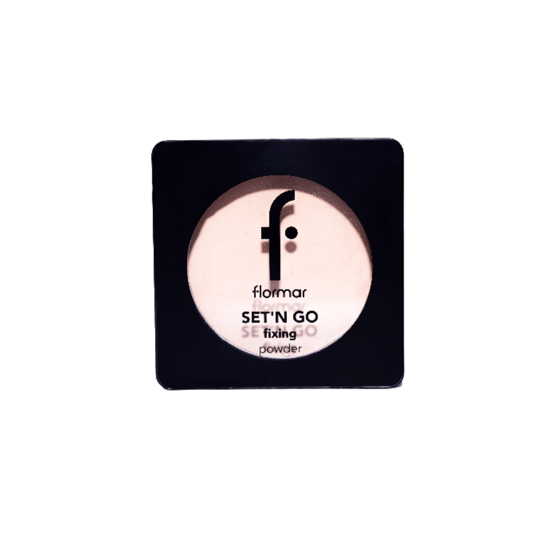 Flormar Set'n Go Moisturizing & Anti-Shine Fixing Compact Powder No.002 . | فلورمار بودرة الوجه المضغوطة المرطبة المثبتة للمكياج رقم  002
