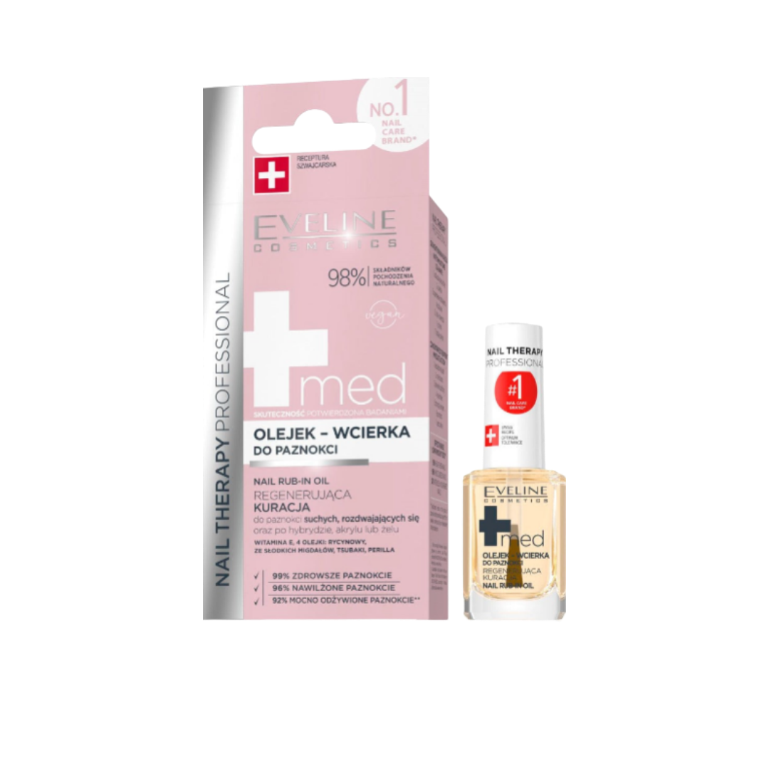 EVELINE Nail Therapy Professional Regenerating Rub-in Oil for Dry and Splitting Nails - 12ml | ايفلين مقوي للأظافر و الحمية - 12 مل |
