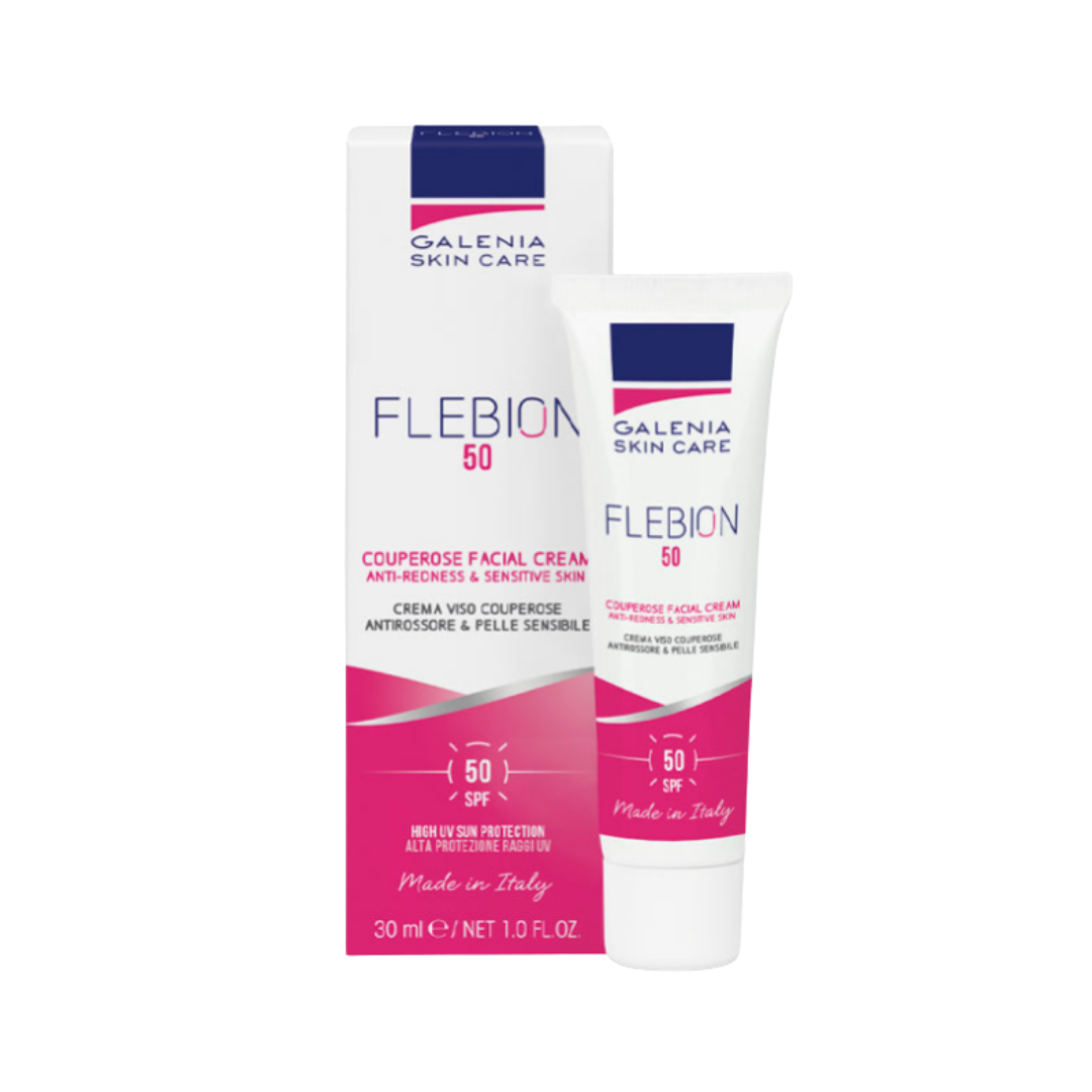 Galenia Flebion 50 Facial Cream For Redness Spf 50 - 30ml | غالينيا واقي شمسي للبشرة الحساسة والتي تعاني من الوردية - 30 مل