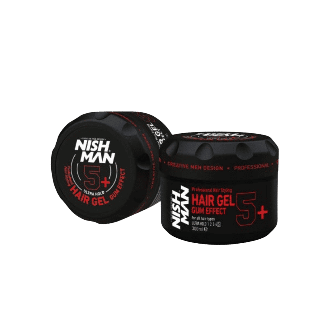 NISH MAN Professional Hair Styling Hair Gel Gum Effect - 300ml| نيشمان جل تصفيف شعر احترافي للرجال -300مل