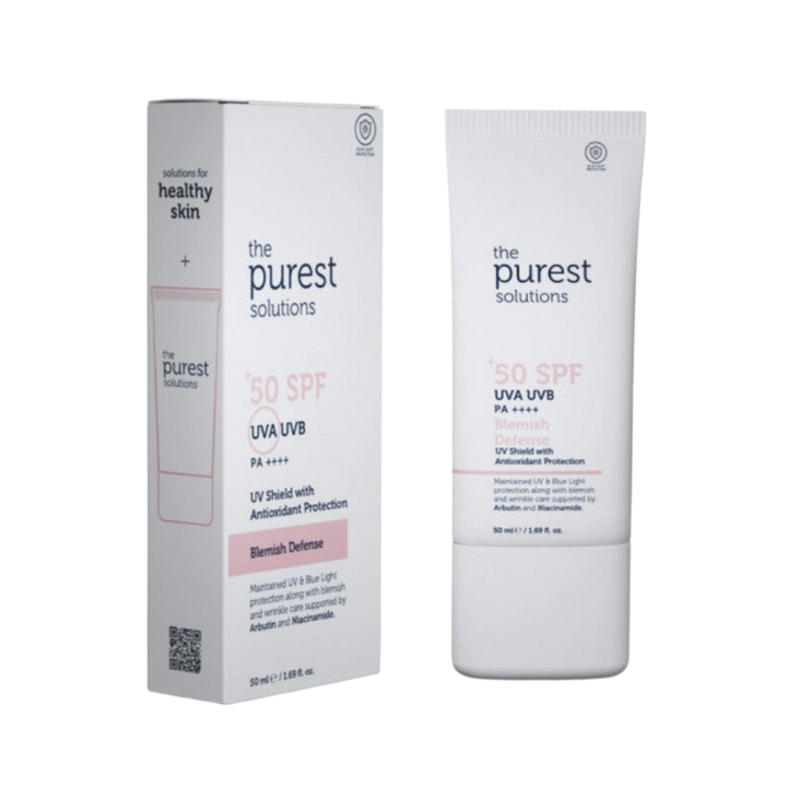 The Purest Solutions SPF50+ Blemish Defense Cream - 50 ml | ذا بيوريست كريم مزيل الشوائب وخافي العيوب مع عامل حماية من شمس 50+