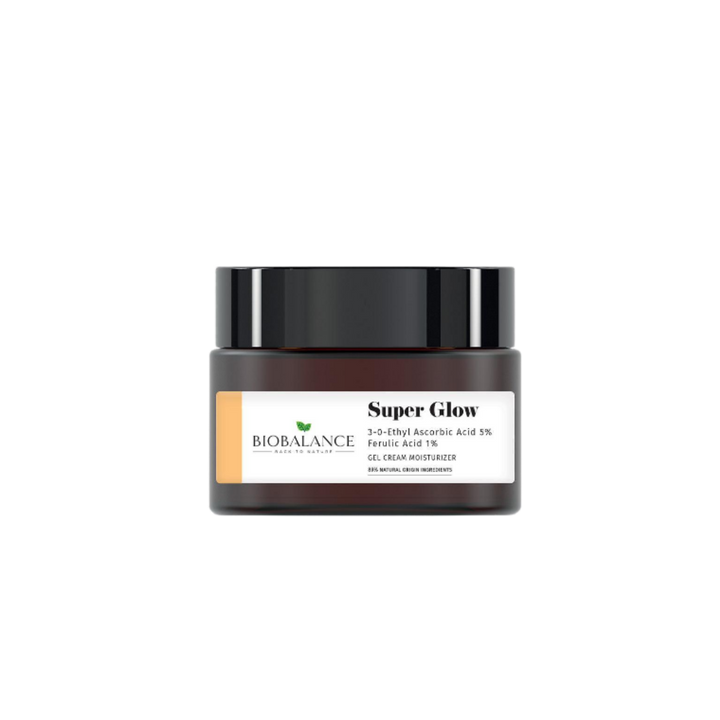 Bio Balance Super Glow Brightening cream-gel with Ascorbic Acid 5% + Ferulic Acid 1% -  50ml | بايو بالانس كريم التفتيح و النضارة مع فيتامين سي - 50 مل