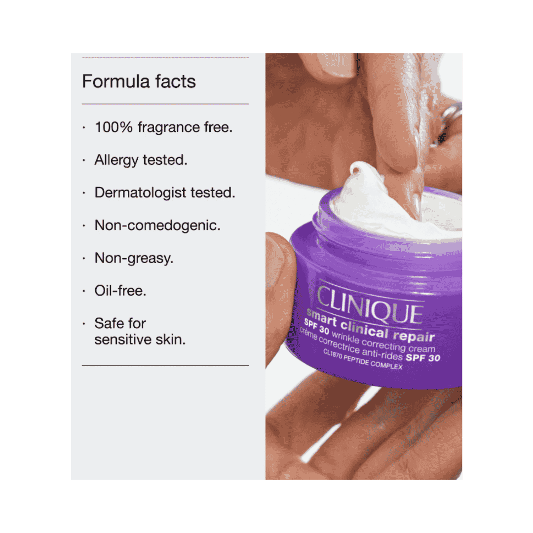 CLINIQUE Smart Clinical Repair Wrinkle Correcting Cream SPF30 - 50ml | كلينك كريم واقي شمسي مصحح للتجاعيد spf30 - 50 مل