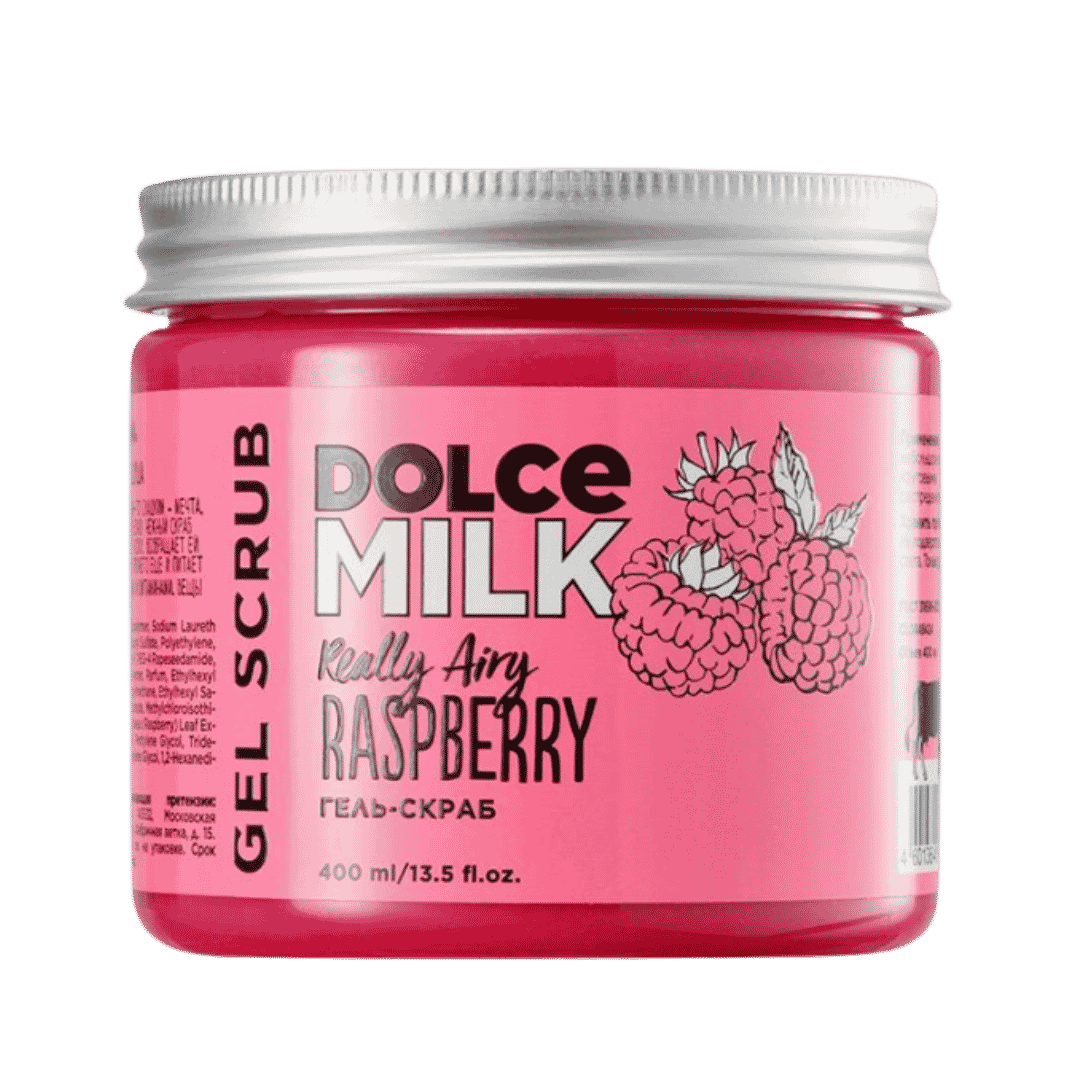 DOLCE MILK Raspberry Gel Scrub - 400ml | دولتشي ميلك جل سكراب بالتوت والرازبيري - 400 مل