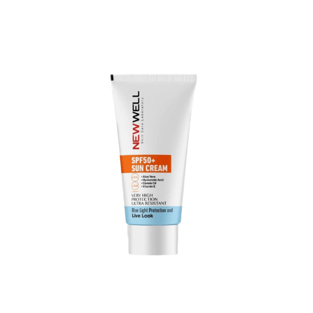 NEW WELL SPF50 Sun Cream Very High Protection - 50g | نيو ويل كريم واقي شمسي spf50 - 50 غرام