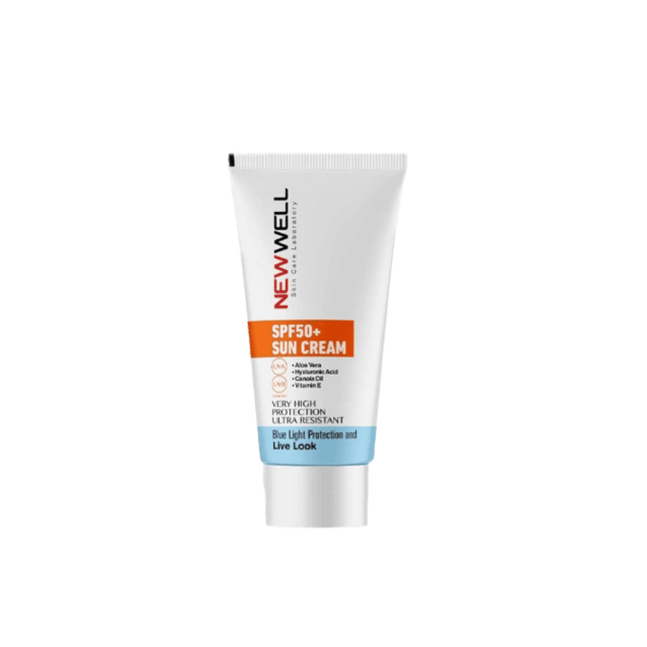 NEW WELL SPF50 Sun Cream Very High Protection - 50g | نيو ويل كريم واقي شمسي spf50 - 50 غرام