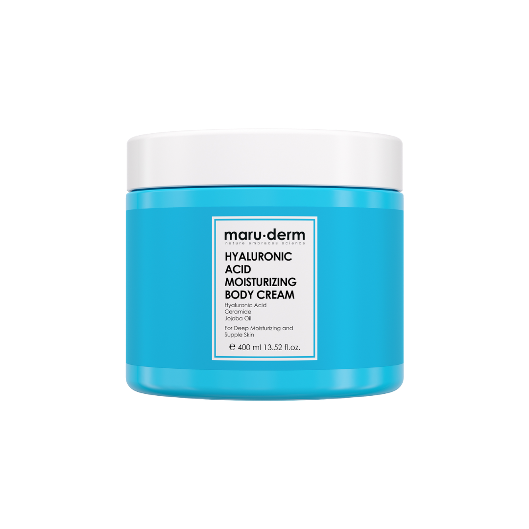 maru.derm Hyaluronic Acid Moisturizing Body Cream - 400ml | مارو.ديرم كريم مرطب للجسم بالهيالورونيك اسيد - 400 مل