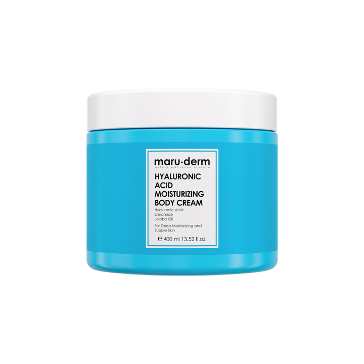 maru.derm Hyaluronic Acid Moisturizing Body Cream - 400ml | مارو.ديرم كريم مرطب للجسم بالهيالورونيك اسيد - 400 مل