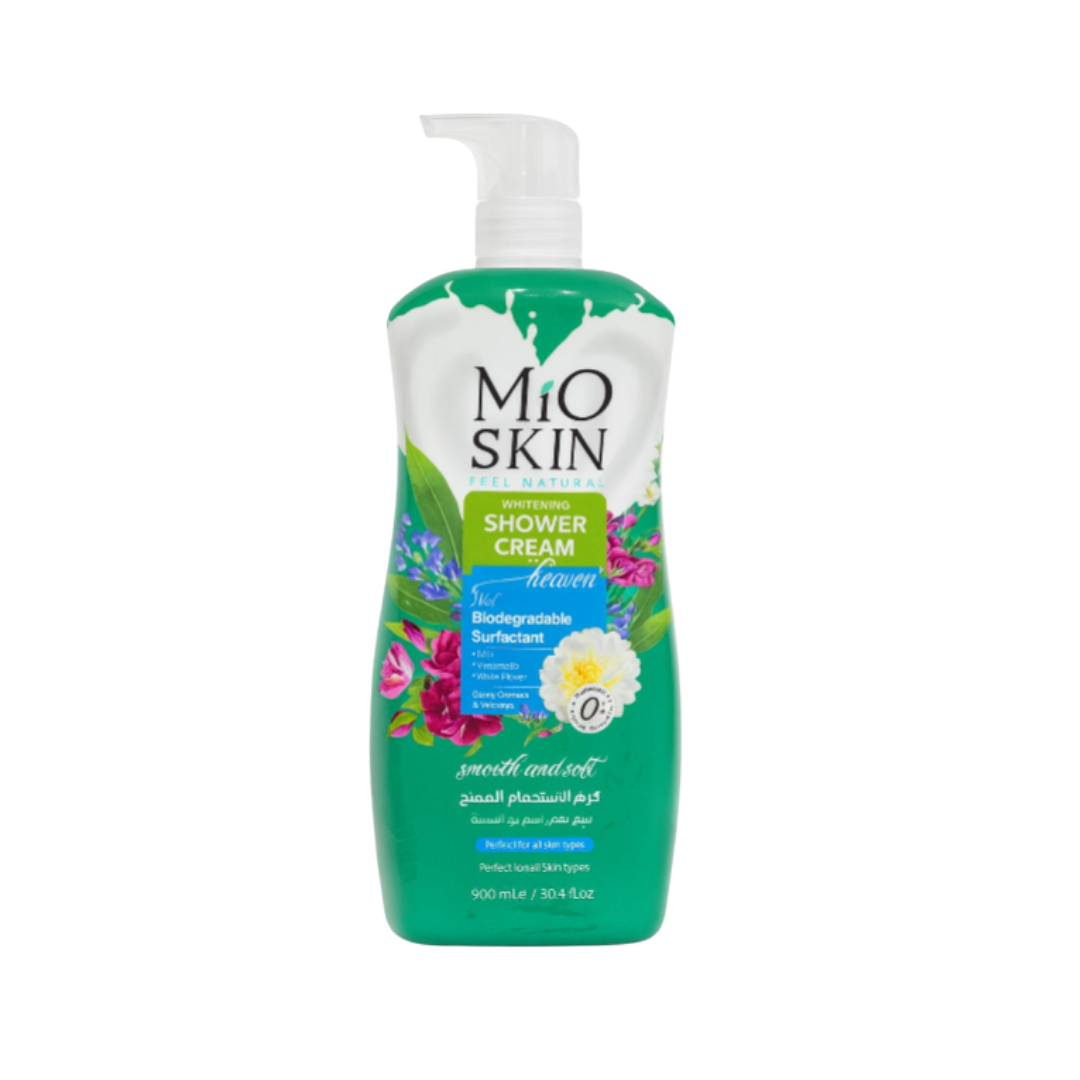 MIO SKIN Shower Gel Cream Biodegradable Sirhactant - 900ml | ميو سكين جل الاستحمام - 900 مل