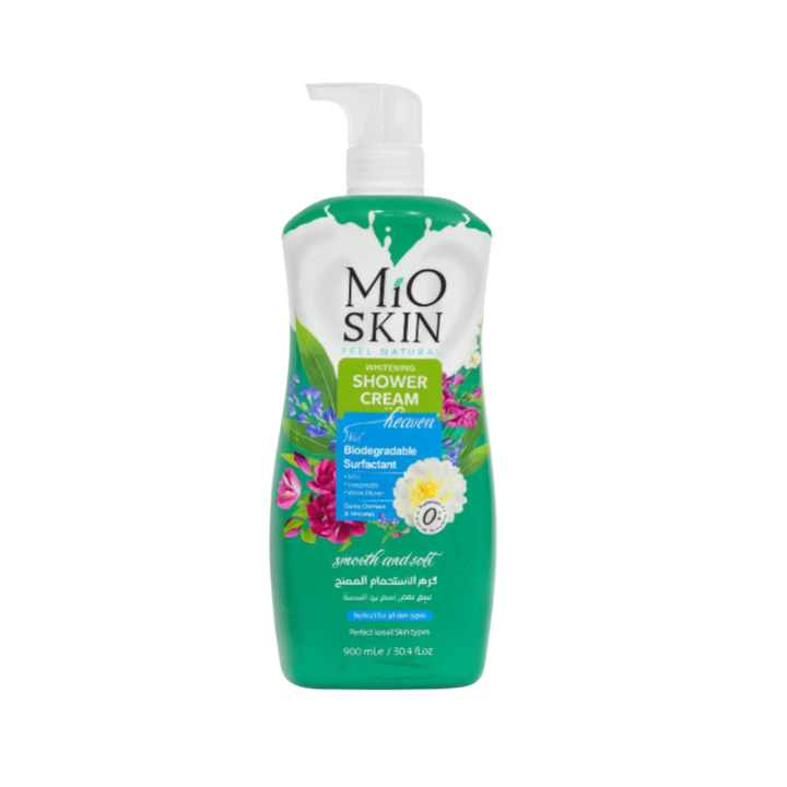 MIO SKIN Shower Gel Cream Biodegradable Sirhactant - 900ml | ميو سكين جل الاستحمام - 900 مل