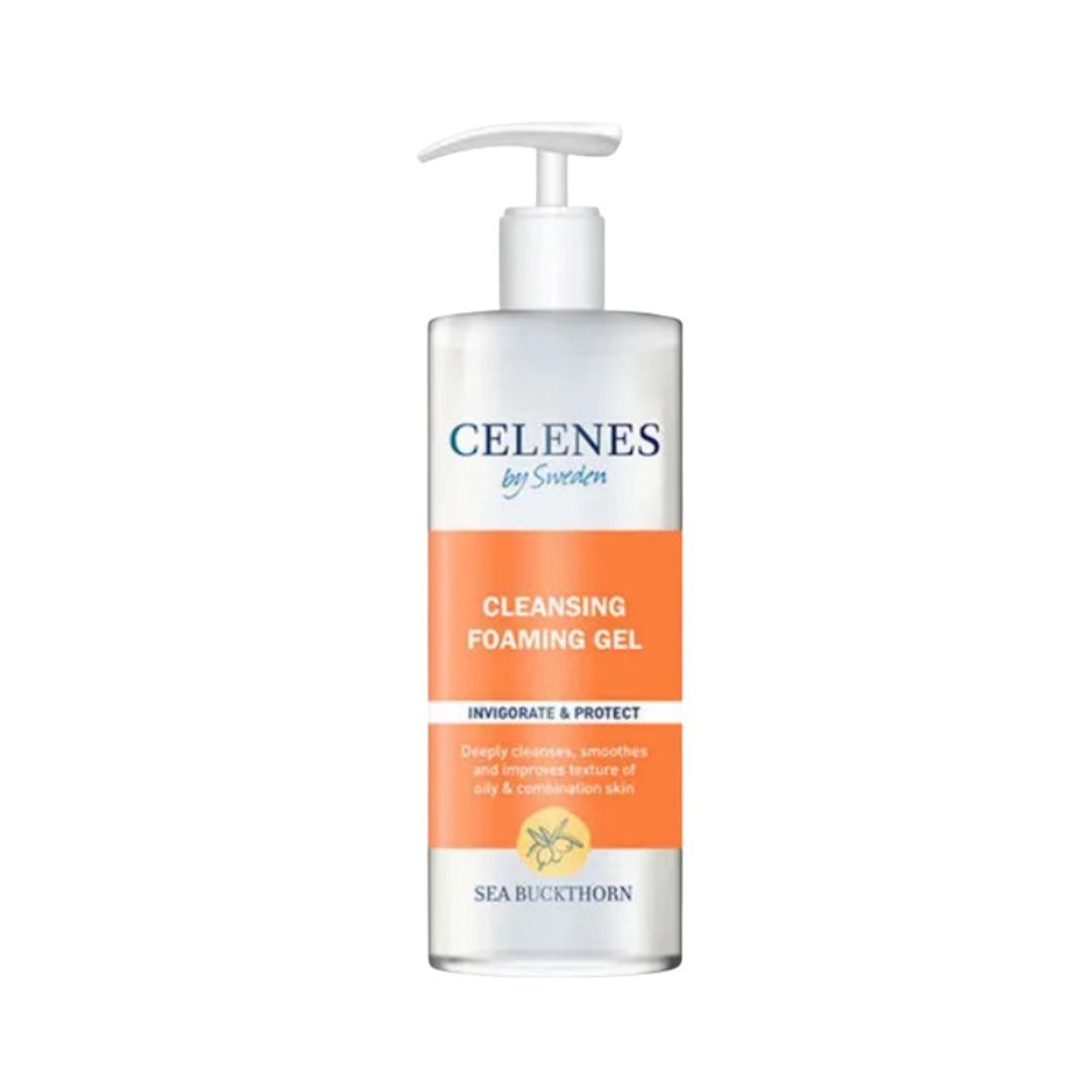 Celenes Vitamin C+ Cleansing Foaming Gel - 250ml | سيلينس غسول جيل بفيتامين سي للبشرة المختلطة والدهنية  - 250 مل