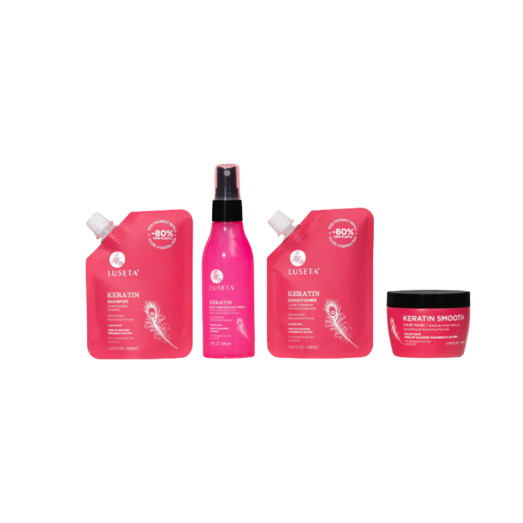 LUSETA Smoothing & Nourishin Keratin Series - 320ml | لوسيتا مجموعة مصممة للعناية بالشعر - 320 مل