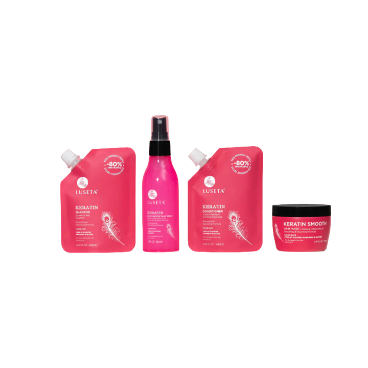 LUSETA Smoothing & Nourishin Keratin Series - 320ml | لوسيتا مجموعة مصممة للعناية بالشعر - 320 مل