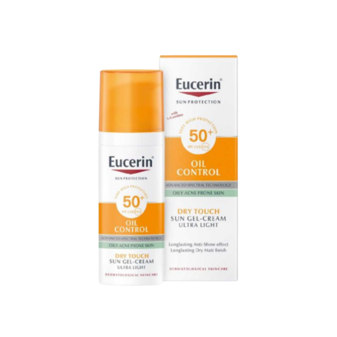 Eucerine Sun Gel Cream Oil Control Sun Cream SPF50 - 50ml | يوسيرين واقي شمسي جل كريم للتحكم بالزيوت - 50 مل