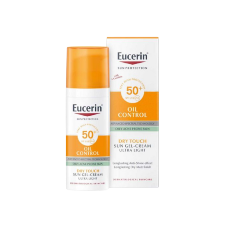 Eucerine Sun Gel Cream Oil Control Sun Cream SPF50 - 50ml | يوسيرين واقي شمسي جل كريم للتحكم بالزيوت - 50 مل