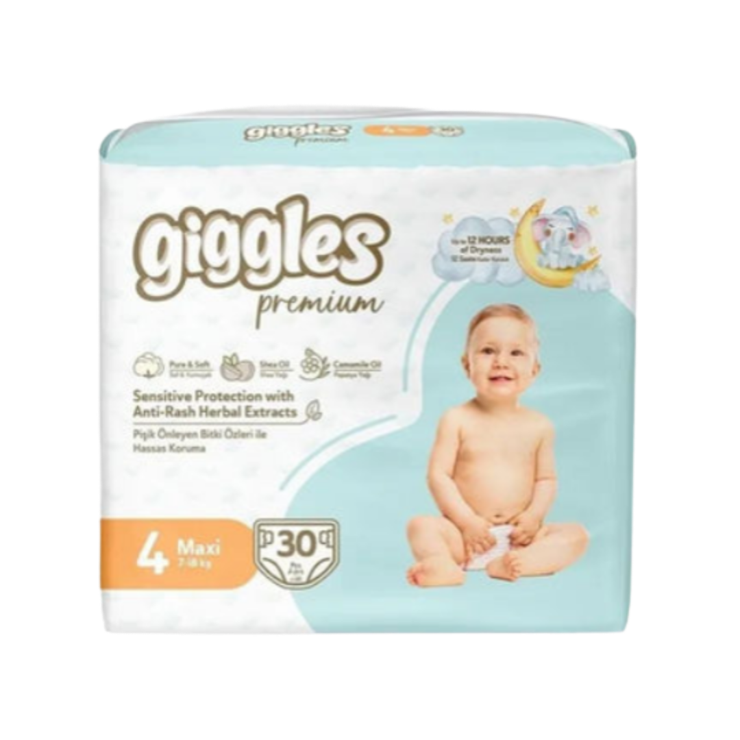 giggles 4 Maxi 7_18 kg 30 Pcs | جيجي ليس حفاضات للاطفال 4 ماكسي 7_18 كغ - 30 قطعة