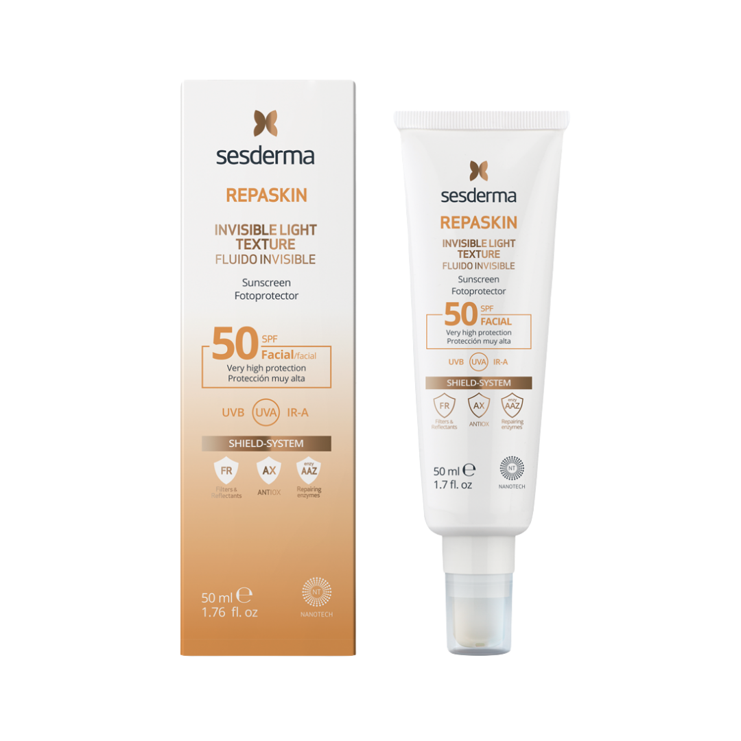 Sesderma Repaskin Invisible Light  50SPF - 50ml | سيسديرما واقي شمسي شفاف - 50 مل