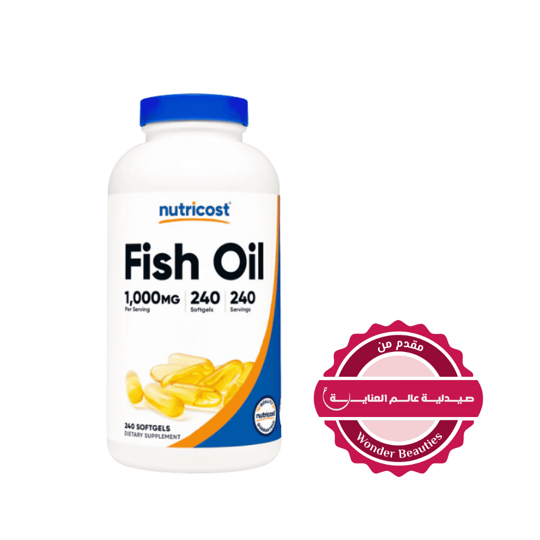 Nutricost Fish Oil 1000 Mg - 240 Softgels | نيوتريكوست زيت السمك 1000 ملغ - 240 كبسولات هلامية