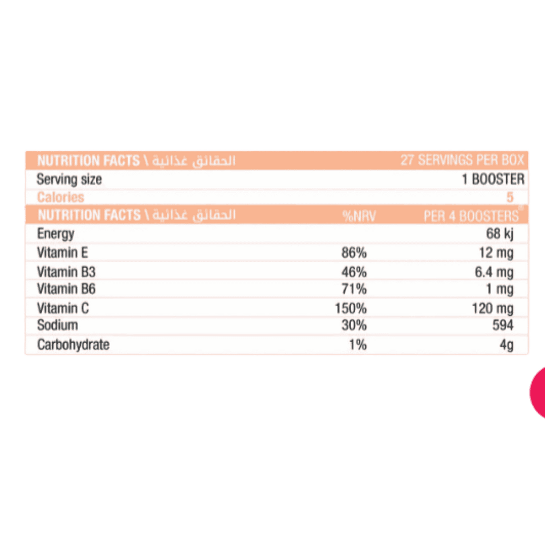 Wtr Boost Young Vibes Boosting Energy Hydration - 36 Hydration Boosters | أقراص فوارة بنكهة الخوخ - 36 قرص