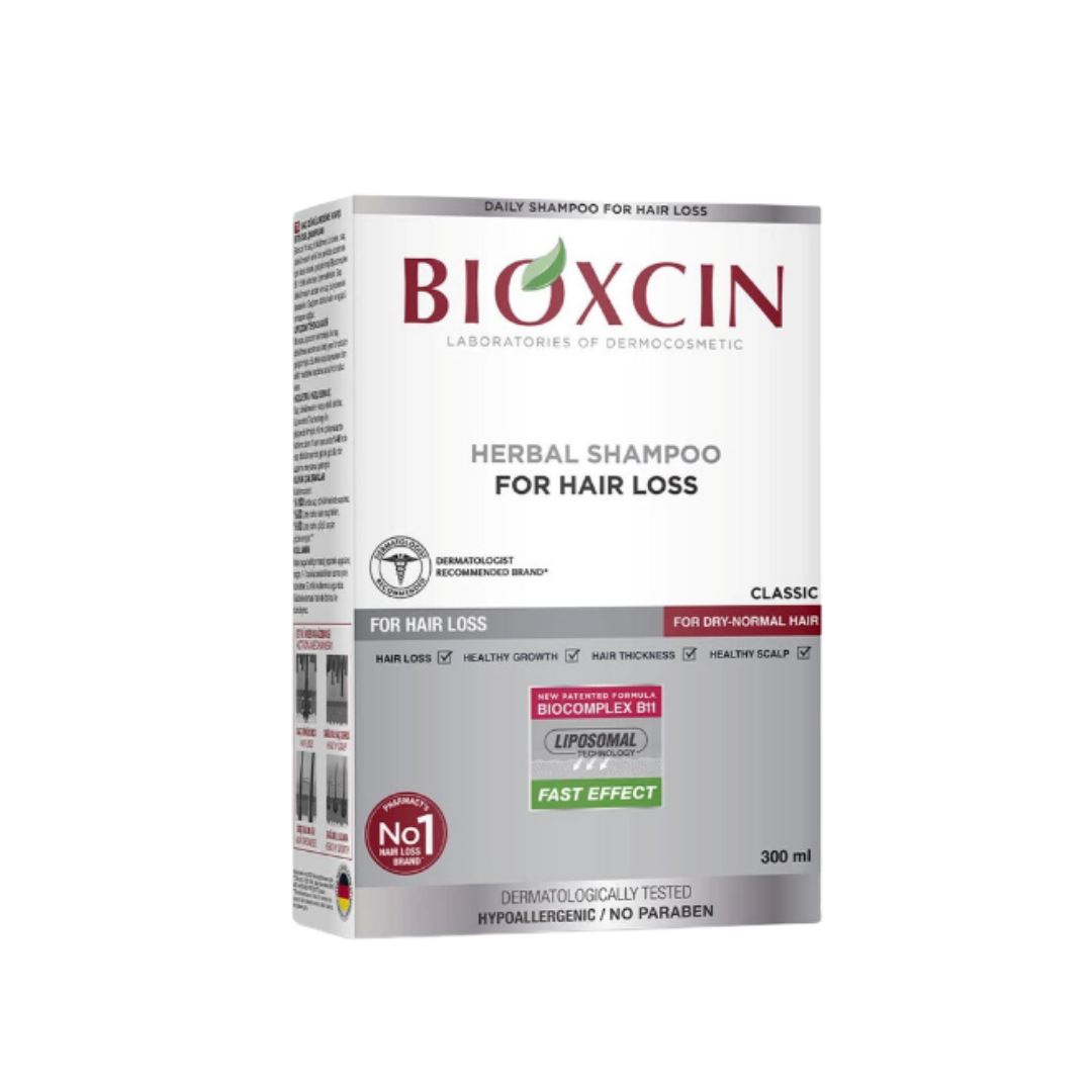 BIOXCIN Herbal Shampoo For Hair Loss For Dry Normal Hair - 300ml | بيوكسين شامبو أعشاب لعلاج تساقط الشعر- 300مل