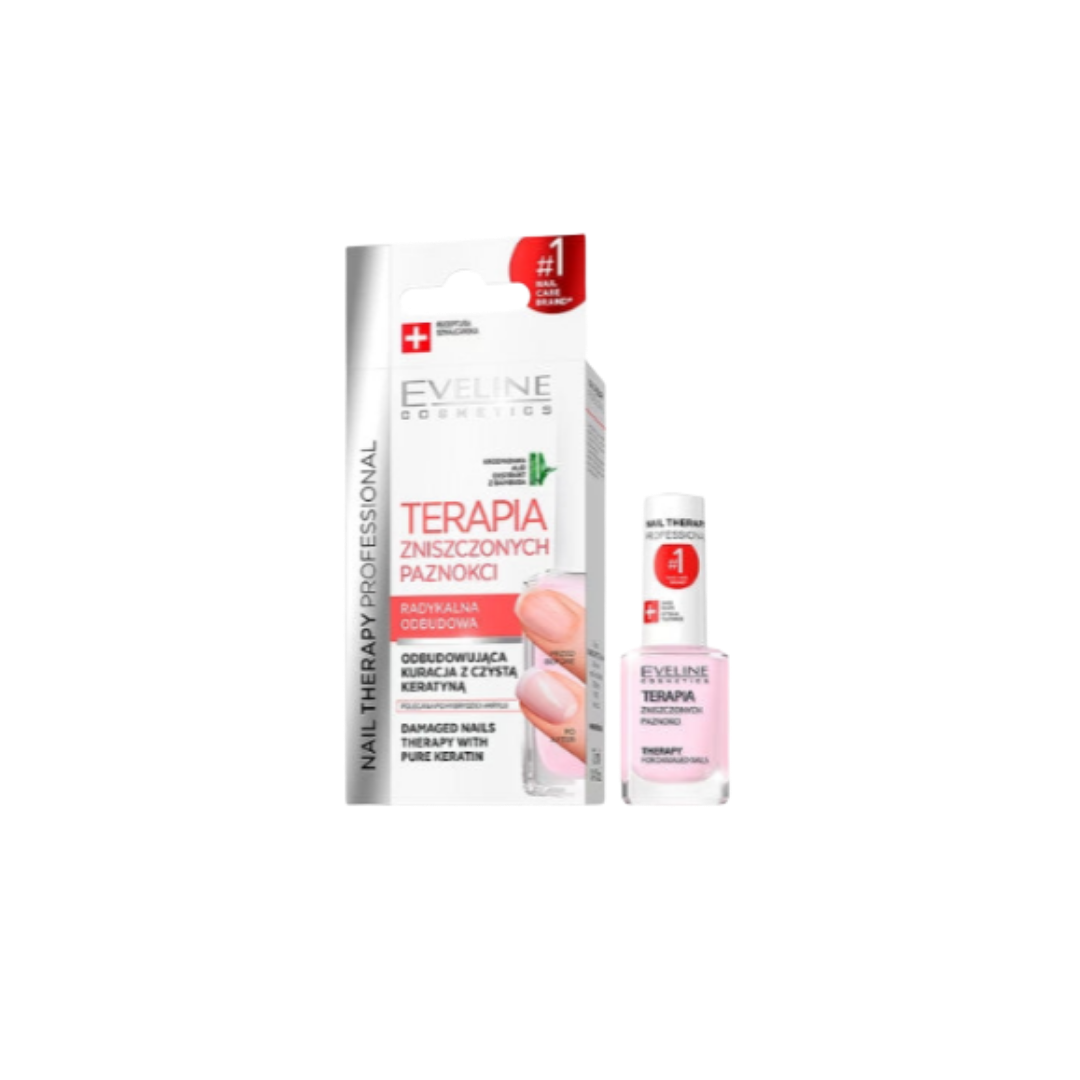 EVELINE Therapy of damaged nails Nail conditioner -  12ml | ايفلين مقوي للأظافر - 12 مل