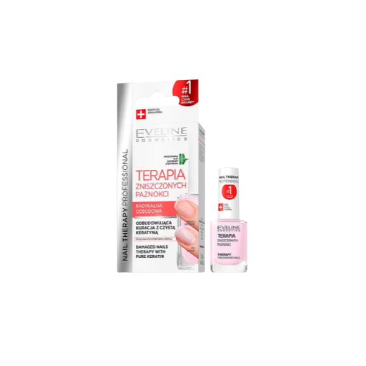EVELINE Therapy of damaged nails Nail conditioner -  12ml | ايفلين مقوي للأظافر - 12 مل