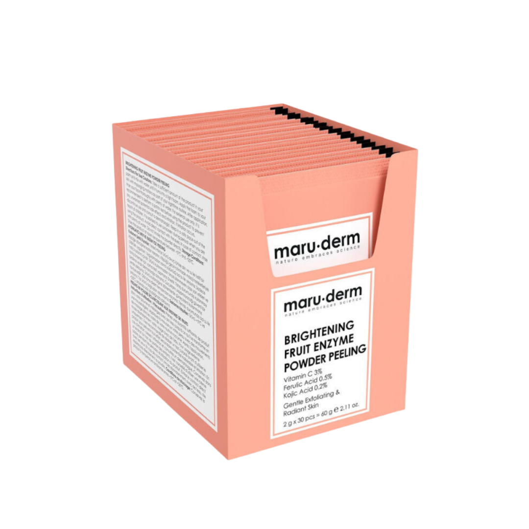 maru.derm Brightening Fruit Enzyme Powder Peeling - 2gx30pcs | مارو.ديرم بودرة تقشير بانزيمات الفواكه لتفتيح الوجه - 2غرامx 30 قطعة