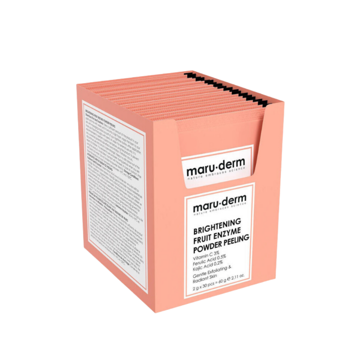 maru.derm Brightening Fruit Enzyme Powder Peeling - 2gx30pcs | مارو.ديرم بودرة تقشير بانزيمات الفواكه لتفتيح الوجه - 2غرامx 30 قطعة