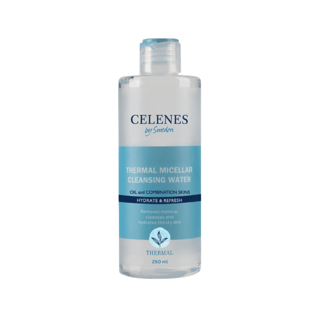 Celenes by Sweden Thermal Micellar Cleansing Water, Oily And Combination Skin - 250ml | سيلينس ميسيلار للبشرة الدهنية والمختلطة - 250 مل