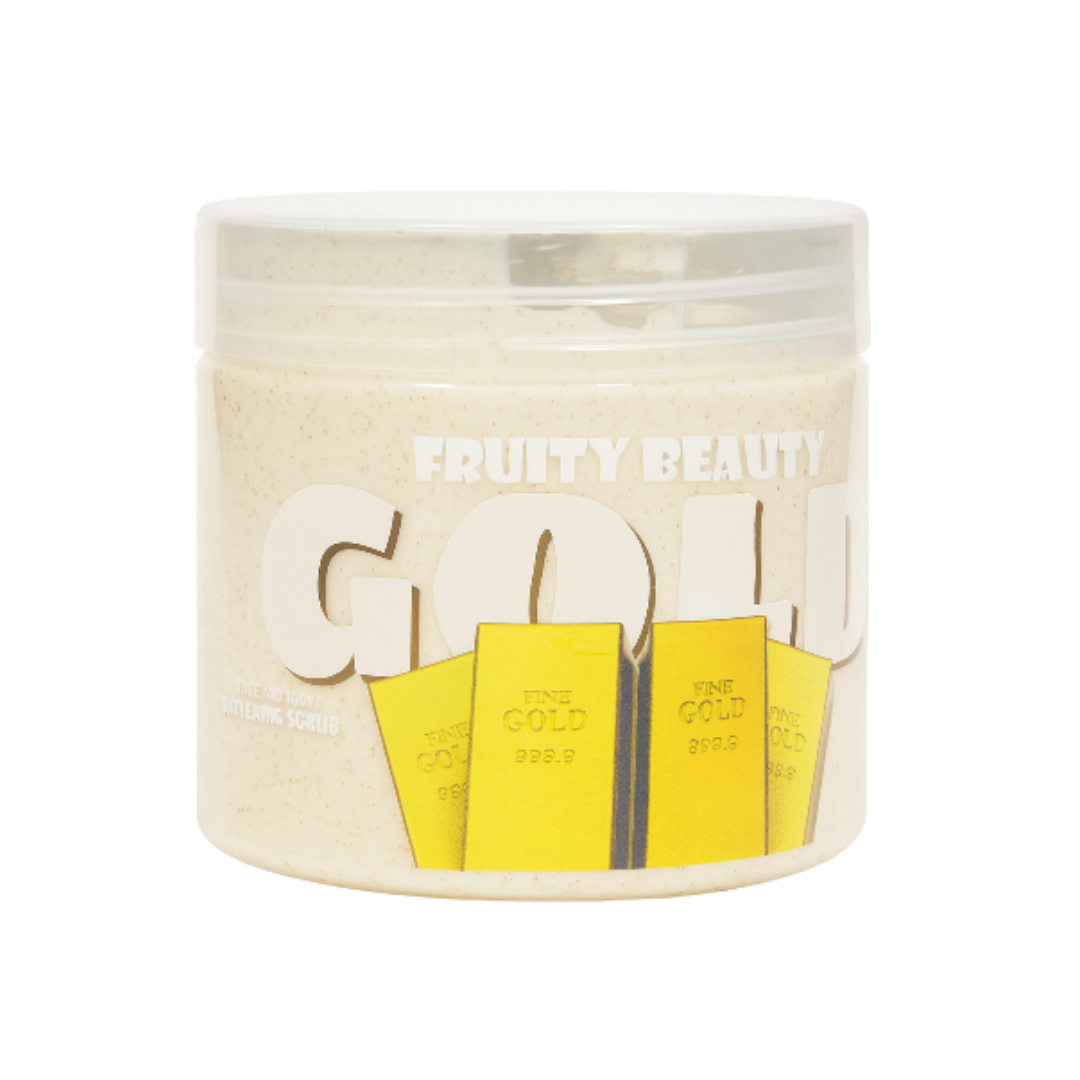 Face & Body Mask Gold - 521ml | فروتي  بيوتي مقشر للوجه و الجسم بحبيبات الذهب - 521 مل