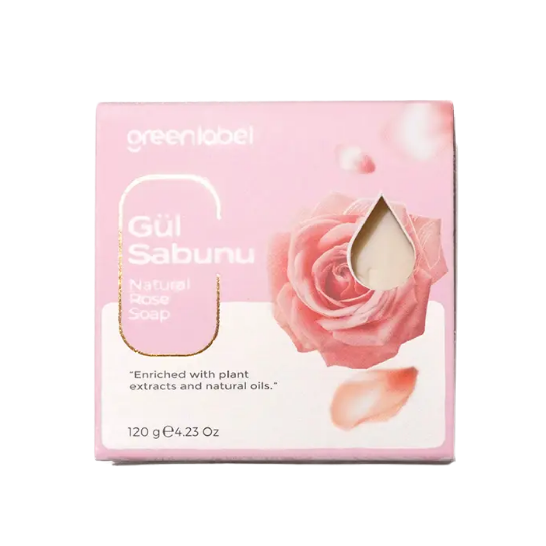 GREEN LABEL Rose Soap - 120g | جرين ليبل صابون ورود طبيعي - 120غ