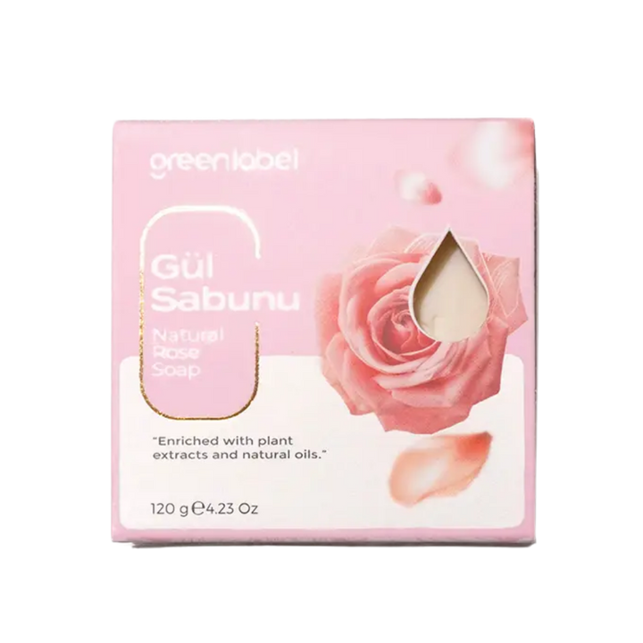 GREEN LABEL Rose Soap - 120g | جرين ليبل صابون ورود طبيعي - 120غ